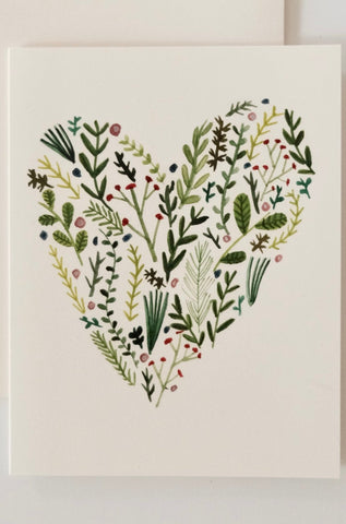 Botanical Heart Card