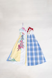 Jo Dress - Mixed OOAK tablecloth - L - Carleen
