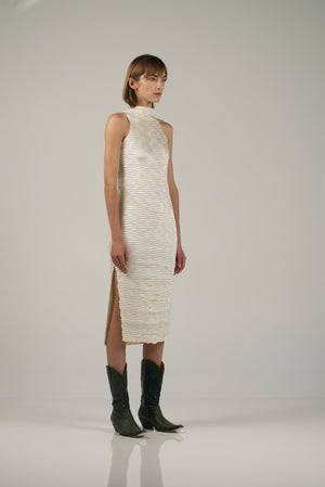 Skin Singlet Dress in Pearl - Nin Studio