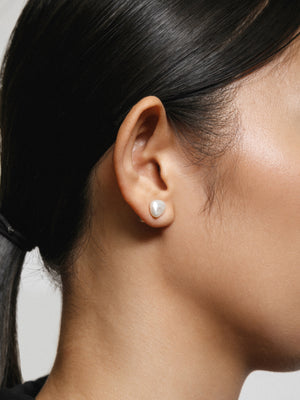 Organic Pearl Stud Earrings