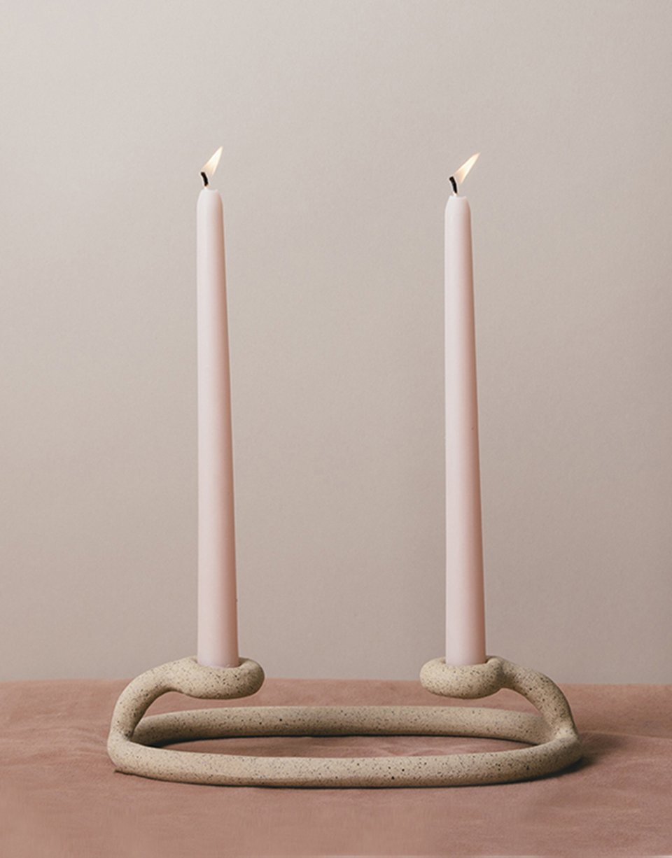 Duo Candlestick - Speckled
