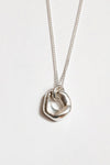 Oval Pendant Necklace in Silver