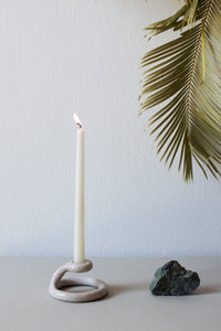 Uni Candlestick - Speckled White